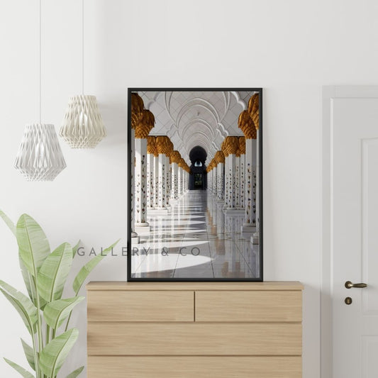 Architecture - Masjid Al nabawi interior - Poster