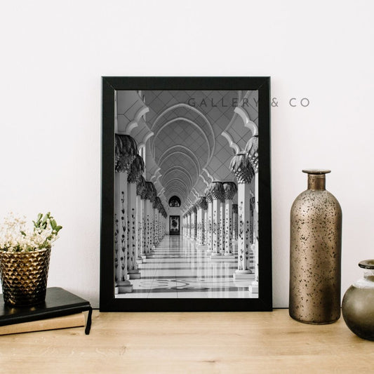 Architecture - Masjid black and white - Poster