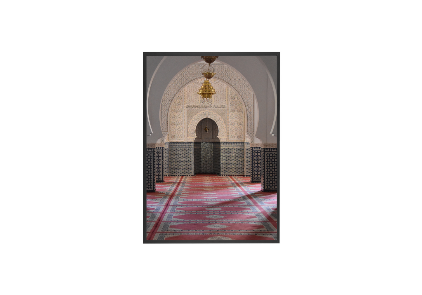 Architecture - Interior mosque with red carpet