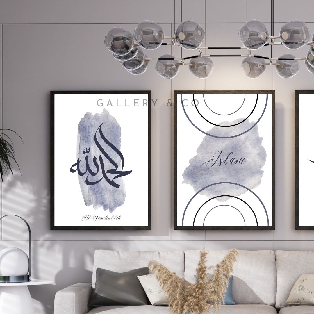 Salon - Trio Grey calligraphy - Poster