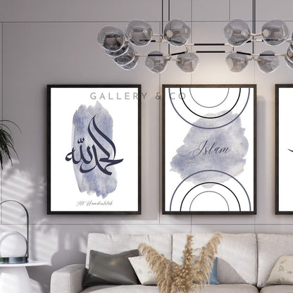 Salon - Trio Grey calligraphy - Poster