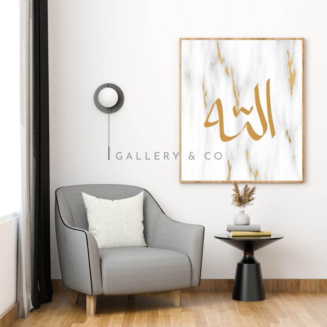 Salon - Golden marble - Poster